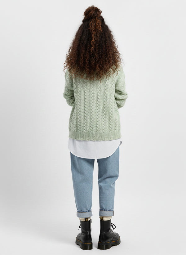 V-Neck_Kint_Pullover_Green