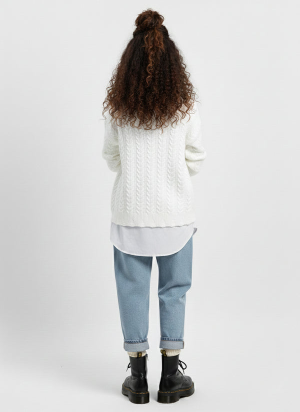 V-Neck_Kint_Pullover_White