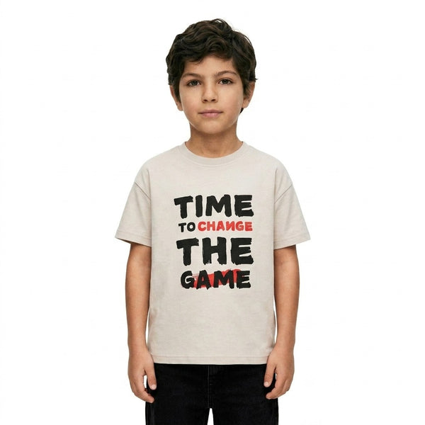 Boys_Round_Neck_Casual_Tee_-_Light_Beige