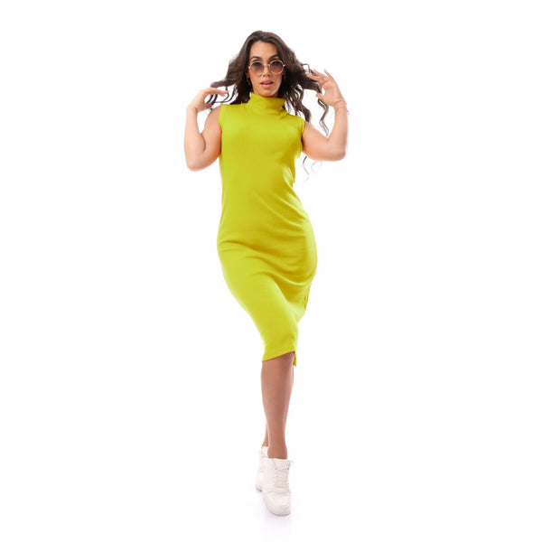 Lemon Slip On Sleeveless Dress