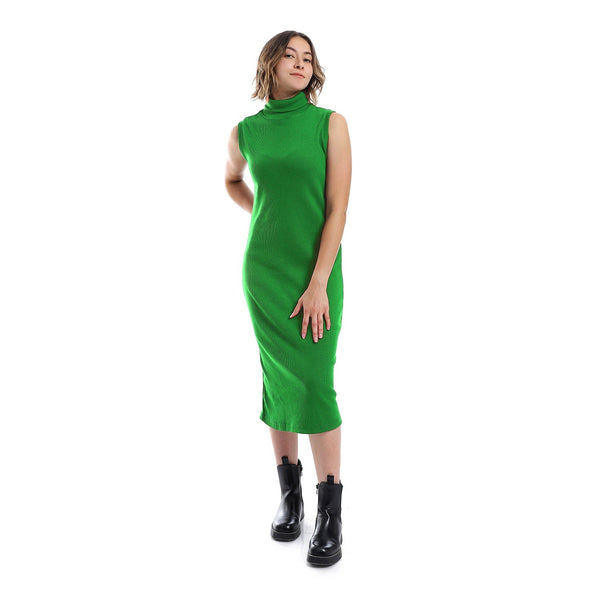 Green Slip On Sleeveless Dress