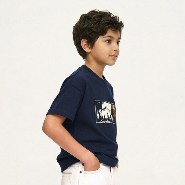 Boys_Round_Neck_Casual_Tee_-_Navy_Blue
