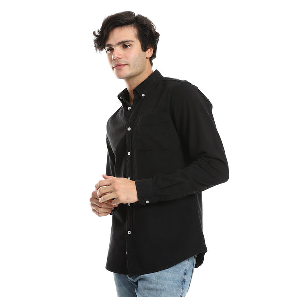 button_down_collar_long_sleeves_shirt_-_black