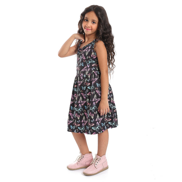 Cute Butterflies Printed Dress