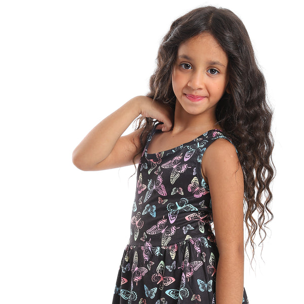 Cute Butterflies Printed Dress