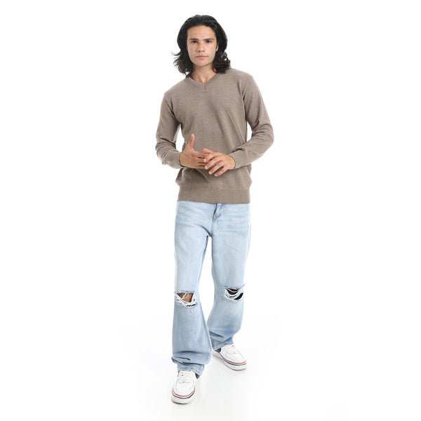 V-Neck_Slip_On_Acrylic_Pullover-Cedar_Brown