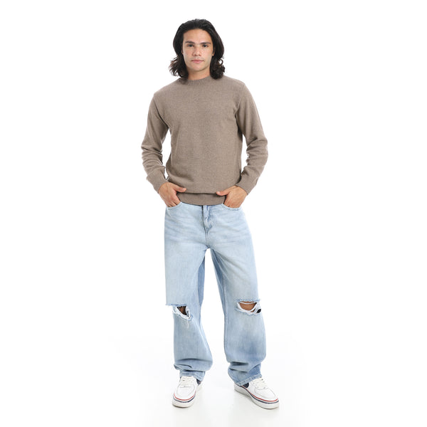 Round_Collar_Regular_Fit_Pullover-Cedar_Brown