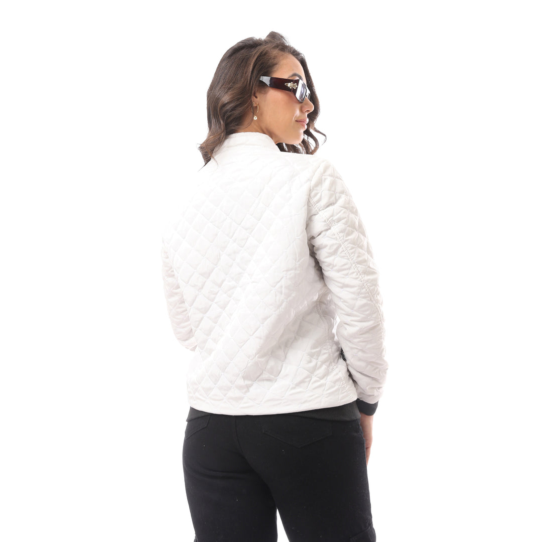 2010092 Black Mandarin Collar Jacket