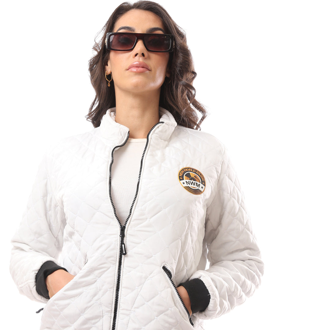 Winona Mandarin Collar Leather Jacket
