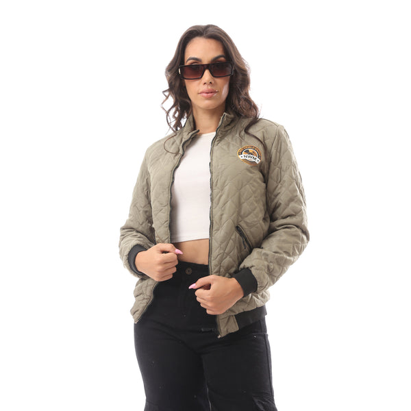 olive_green_waterproof_fly_zipper_printed_jacket