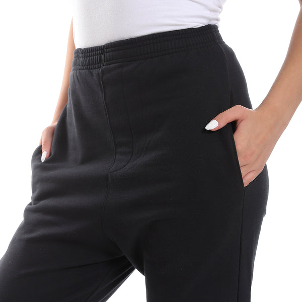 slip_on_plain_black_side_pockets_pajama_bottom