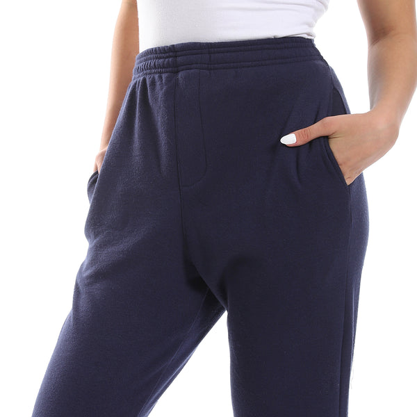 cotton_plain_navy_blue_slip_on_pajama_bottom