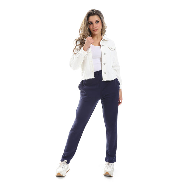 cotton_plain_navy_blue_slip_on_pajama_bottom