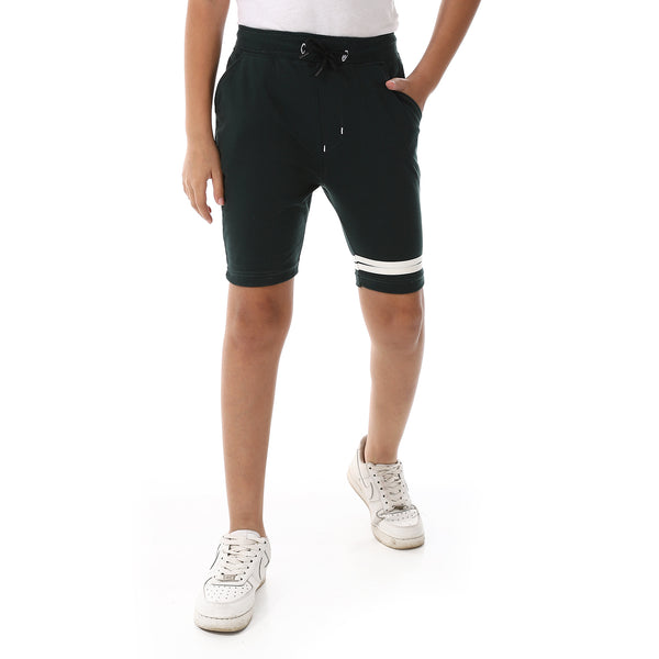 one_thigh_white_double_strips_over_shorts_-_heather_dark_green