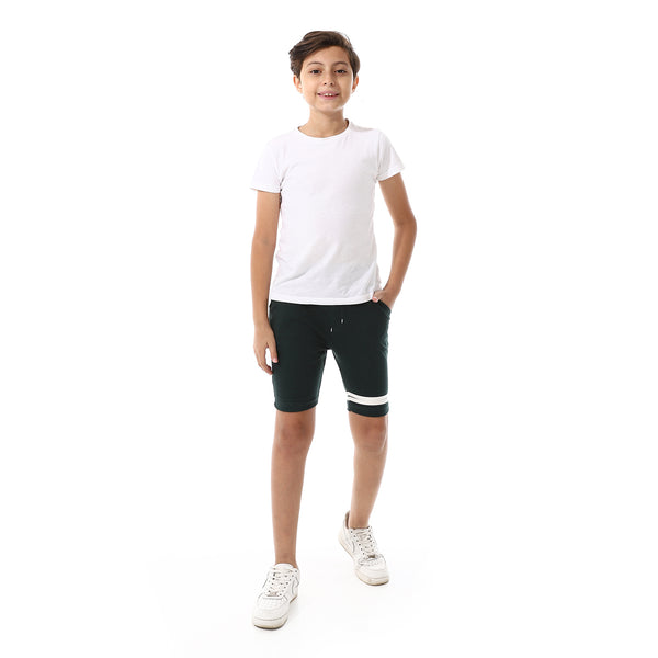 one_thigh_white_double_strips_over_shorts_-_heather_dark_green