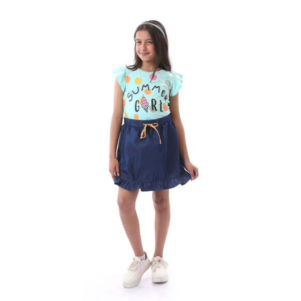 comfortable_elastic_waist_girls_jeans_skirt_-_dark_blue