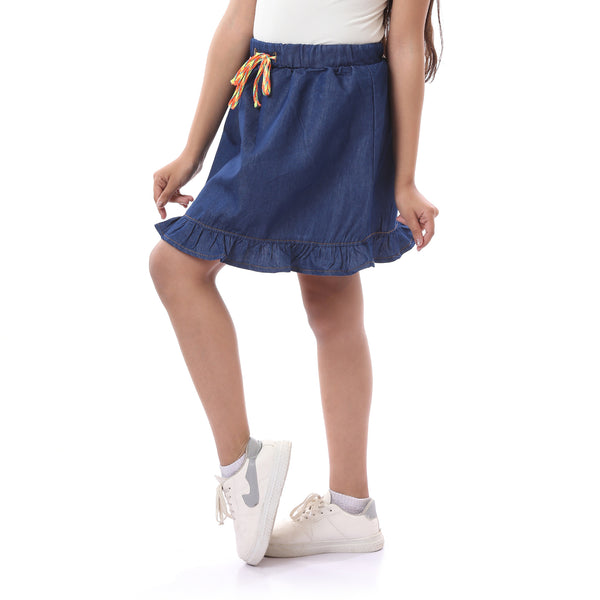comfortable_elastic_waist_girls_jeans_skirt_-_dark_blue