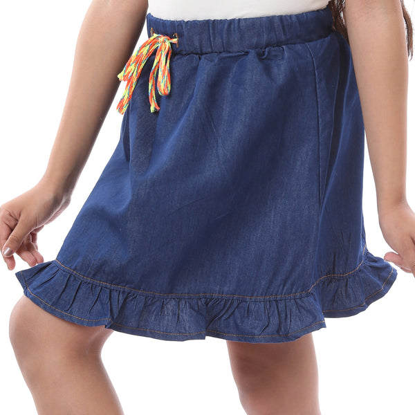 comfortable_elastic_waist_girls_jeans_skirt_-_dark_blue
