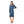 Tie-Dye Regular Fit Ribbed Dress - Shades Of Blue