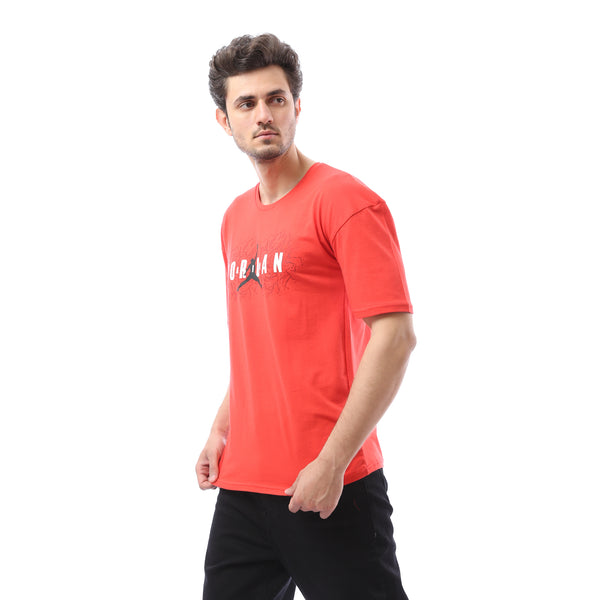Jordan Printed Over Sized Slip On T-Shirt - Red