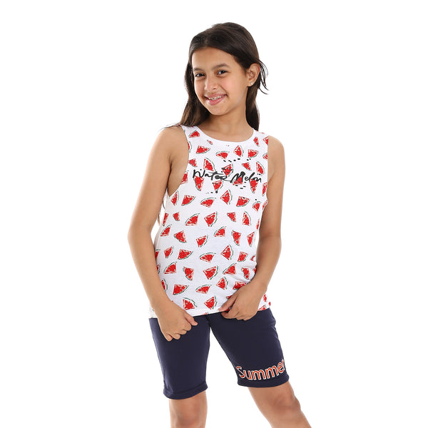 watermelon_slip_on_sleeveless_pajama_-_white-_red_-_green