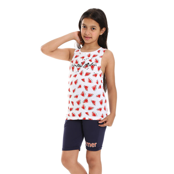 watermelon_slip_on_sleeveless_pajama_-_white-_red_-_green