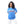 Over-sized Printed Casual T-shirt - Blue