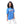 Over-sized Printed Casual T-shirt - Blue