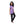 Load image into Gallery viewer, Plus-size Short Sleeves Pajama Set - Purple &amp; Black
