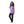 Load image into Gallery viewer, Plus-size Short Sleeves Pajama Set - Purple &amp; Black
