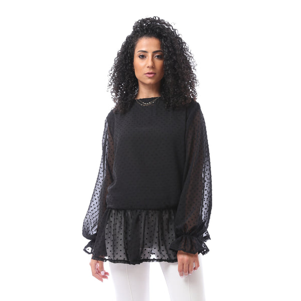 blouse_with_elastic_cuff_-_sleeveless_top_set_-_black