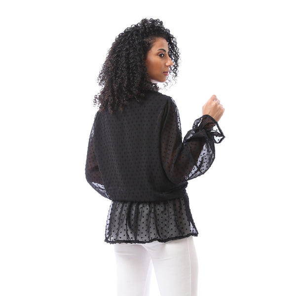 blouse_with_elastic_cuff_-_sleeveless_top_set_-_black