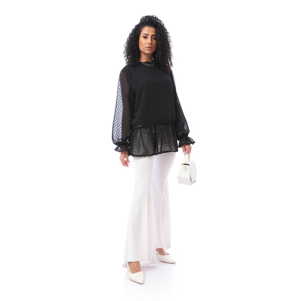 blouse_with_elastic_cuff_-_sleeveless_top_set_-_black