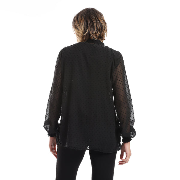 self-patterned_blouse_-_sleeveless_top_set_-_black