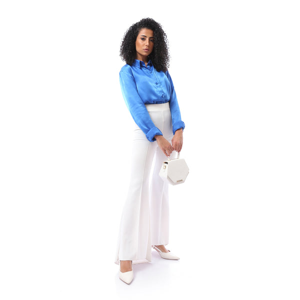Shiny Stan Buttoned Shirt - Royal Blue
