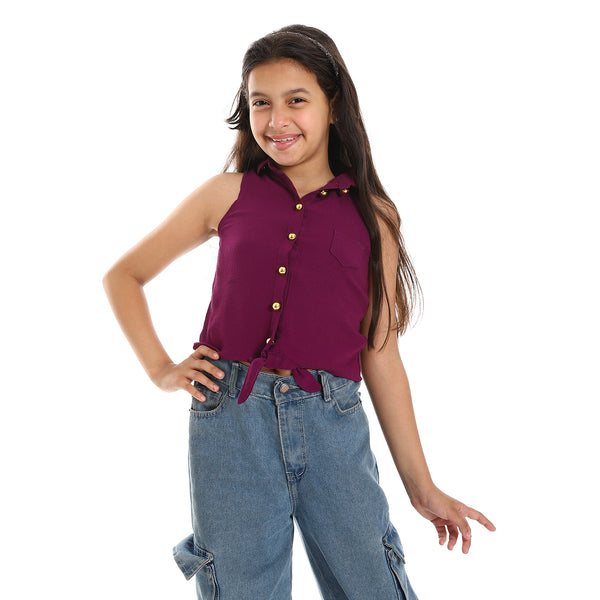 textured_sleeveless_purple_tie-able_lace_shirt