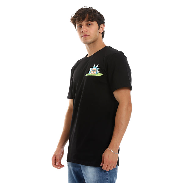 Casual Tee With Chest Print
