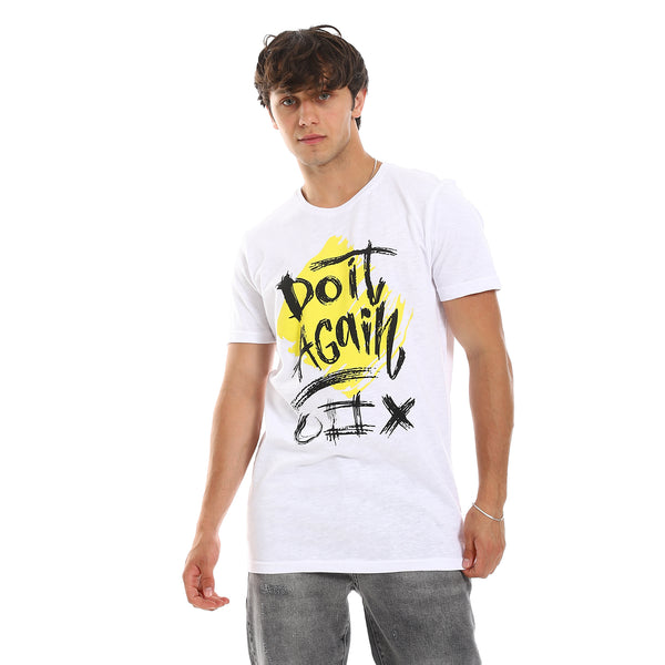 white_casual_tee_with_chest_print_do_it_again