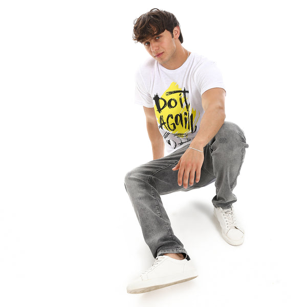 white_casual_tee_with_chest_print_do_it_again