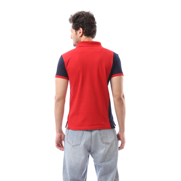 turn_down_collar_printed_polo_shirt_-_red