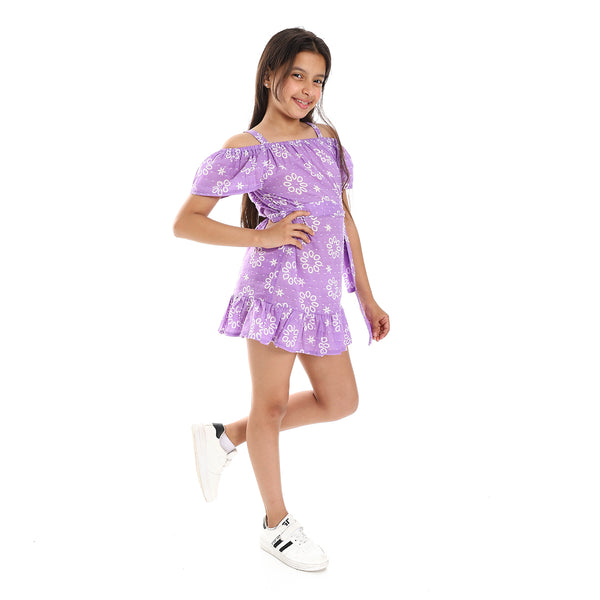 slip_on_cold_shoulder_white_-_lavendar_dress