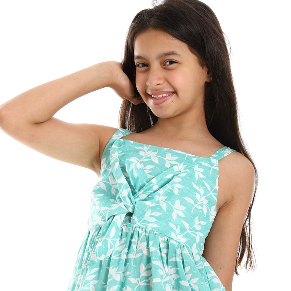 mint_-_white_tiered_floral_girls_cotton_dress
