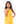 Load image into Gallery viewer, Girls Floral Dress With Square Neck - Yellow
