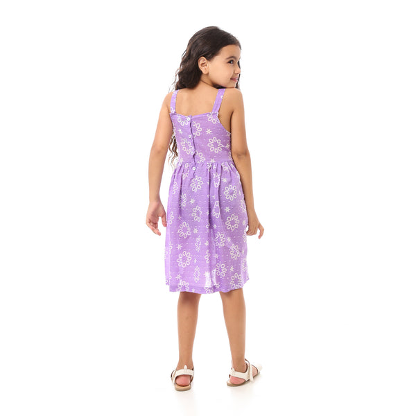 girls_floral__sleeveless_dress_-_light_purple