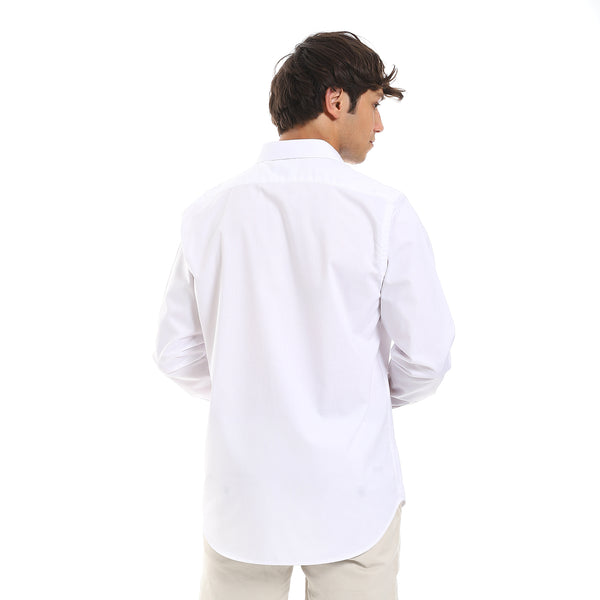 Plain White Long Sleeves Classic Shirt
