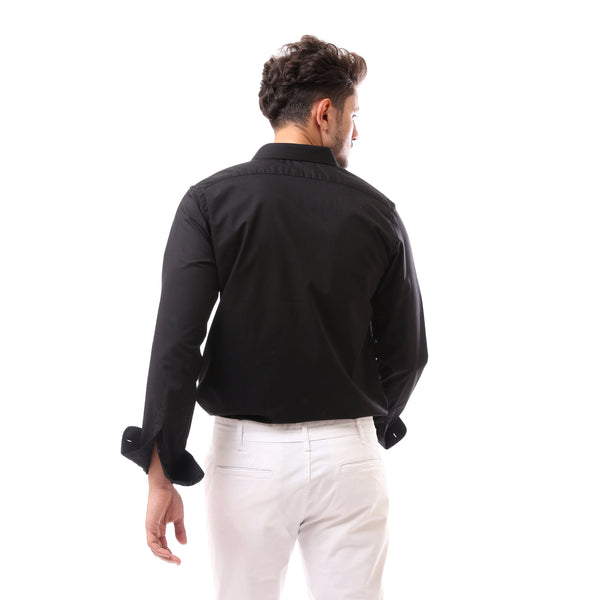 black_cotton_comfy_all_seasons_buttoned_shirt