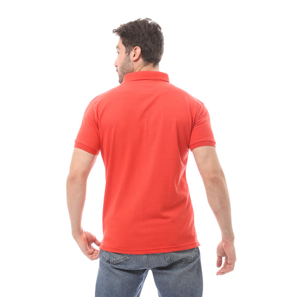 Solid Summer Comfy Red Polo Shirt