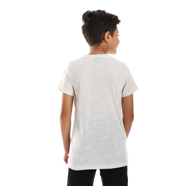 Printed Slip On Heather Boys Tee