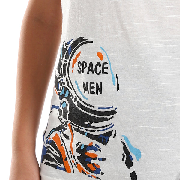 Printed Slip On Heather Boys Tee