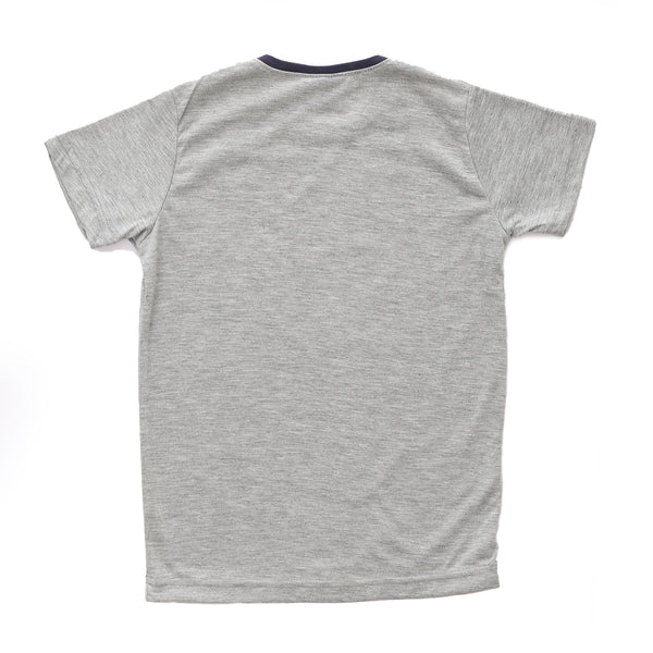 Printed Dark Grey Slip On Boys Tee